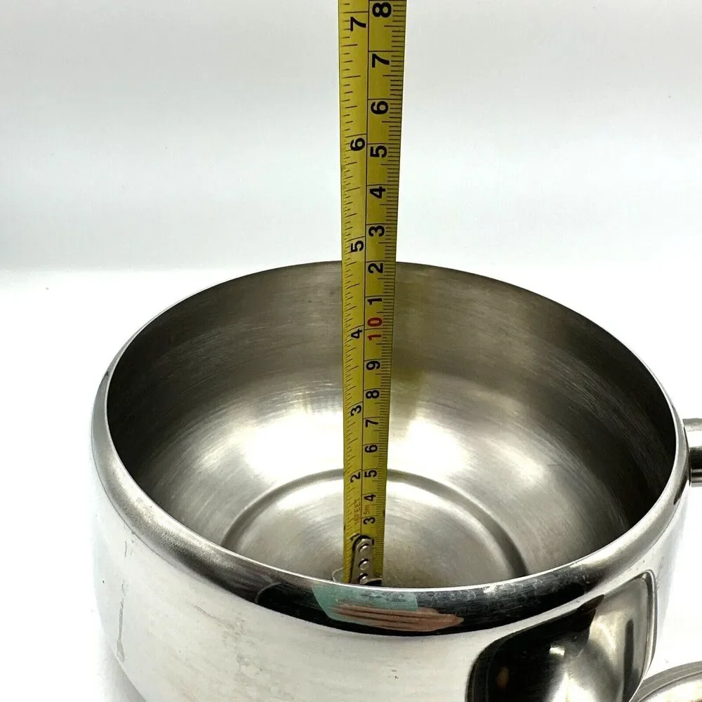 Vintage Stainless Steel Sauce pot With Wooden Handle made in Japan